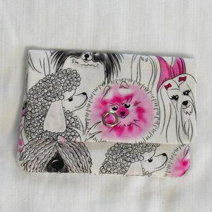 Dog print mini wallet money card holder